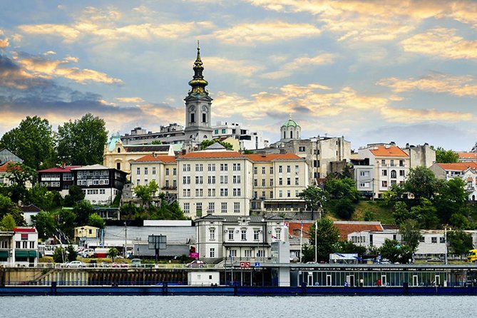 Belgrade Sunset Cruise w/ Live Tour Guide - Belgrade Fortress and the Victor Monument from the river
