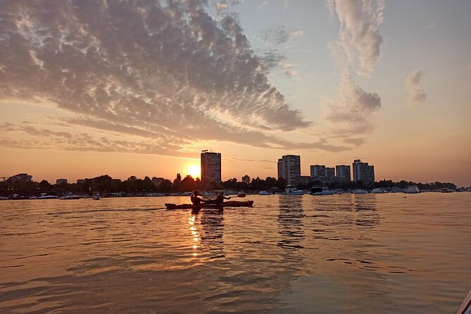 Belgrade sunset kayak tour - Lido Beach and the waters around Great War Island