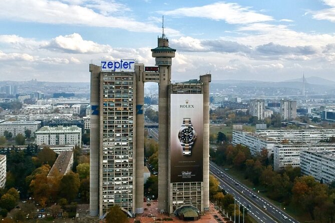 E-Scooter Communist Yugoslavia Tour - Genex Tower, New Belgrade’s boldest first impression